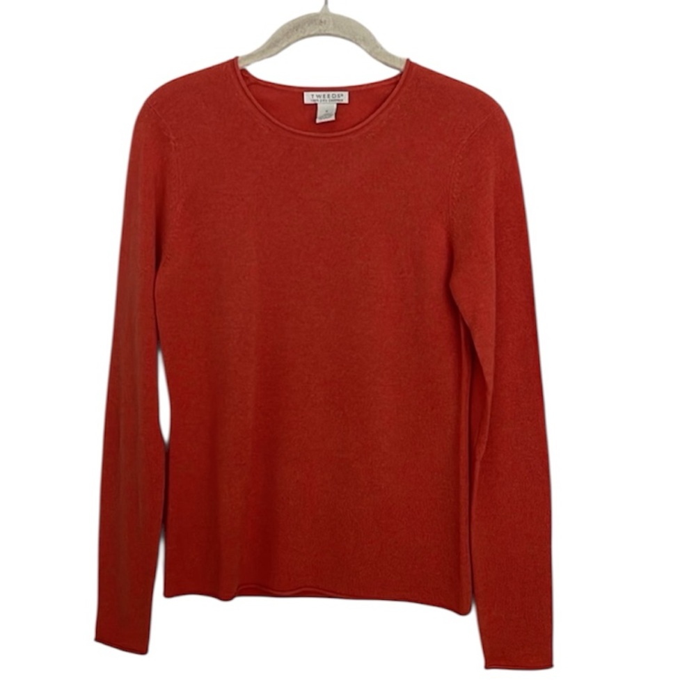 NWOT Tweeds Orange Cashmere Sweater